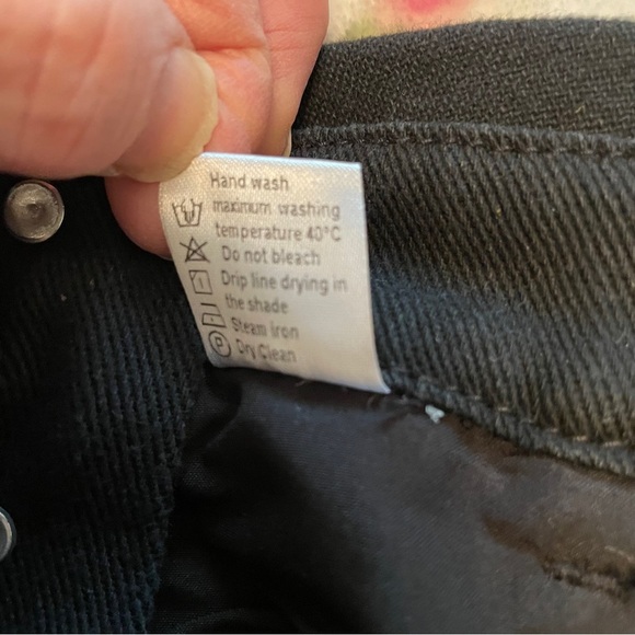 Black  Ladies Denim Overalls - Size Small-Stretch-No Name Tag-Great Condition - Picture 11 of 12